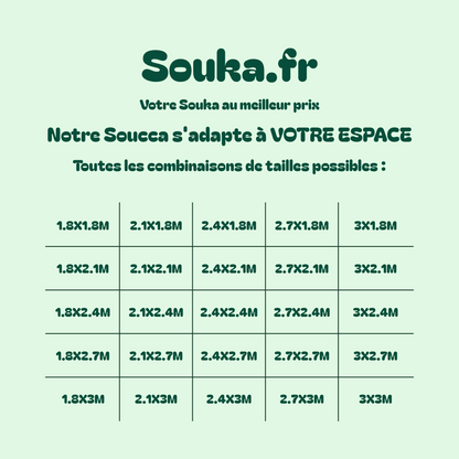 Soucca Modulable en Kit Complet - Montage Rapide et 100% Casher